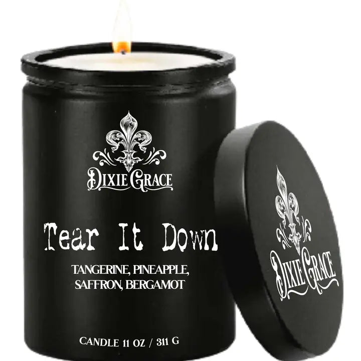 Tear It Down - 8 oz Candle Tin - Cotton Wick
