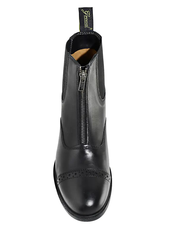 Adult Zip Up Top Grain Leather Paddock Riding Boots