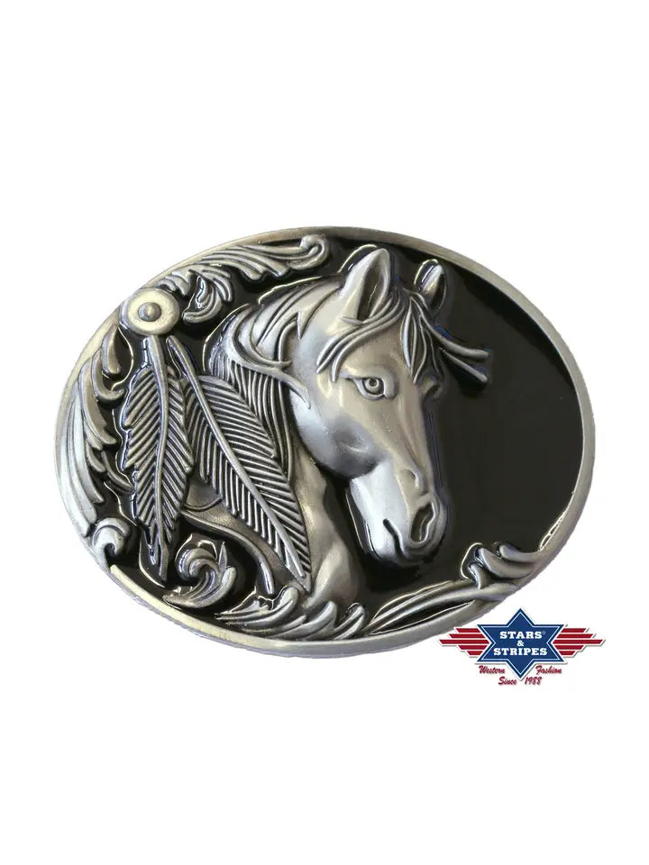 Wild Spirit Western Horse Belt Buckle