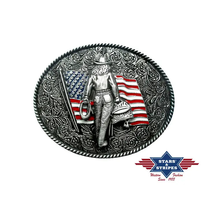 America the Beautiful Western Belt Buckle