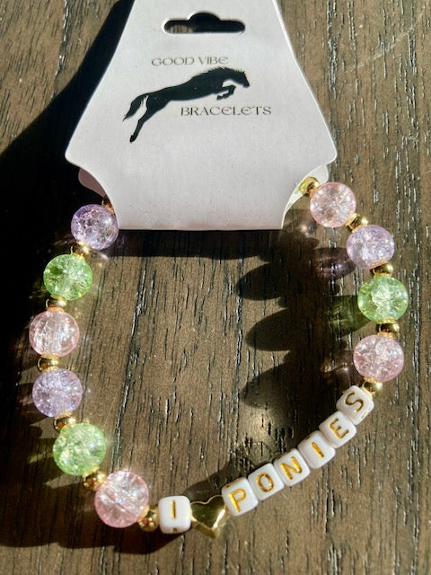 Good Vibe Bracelet - I Love Ponies