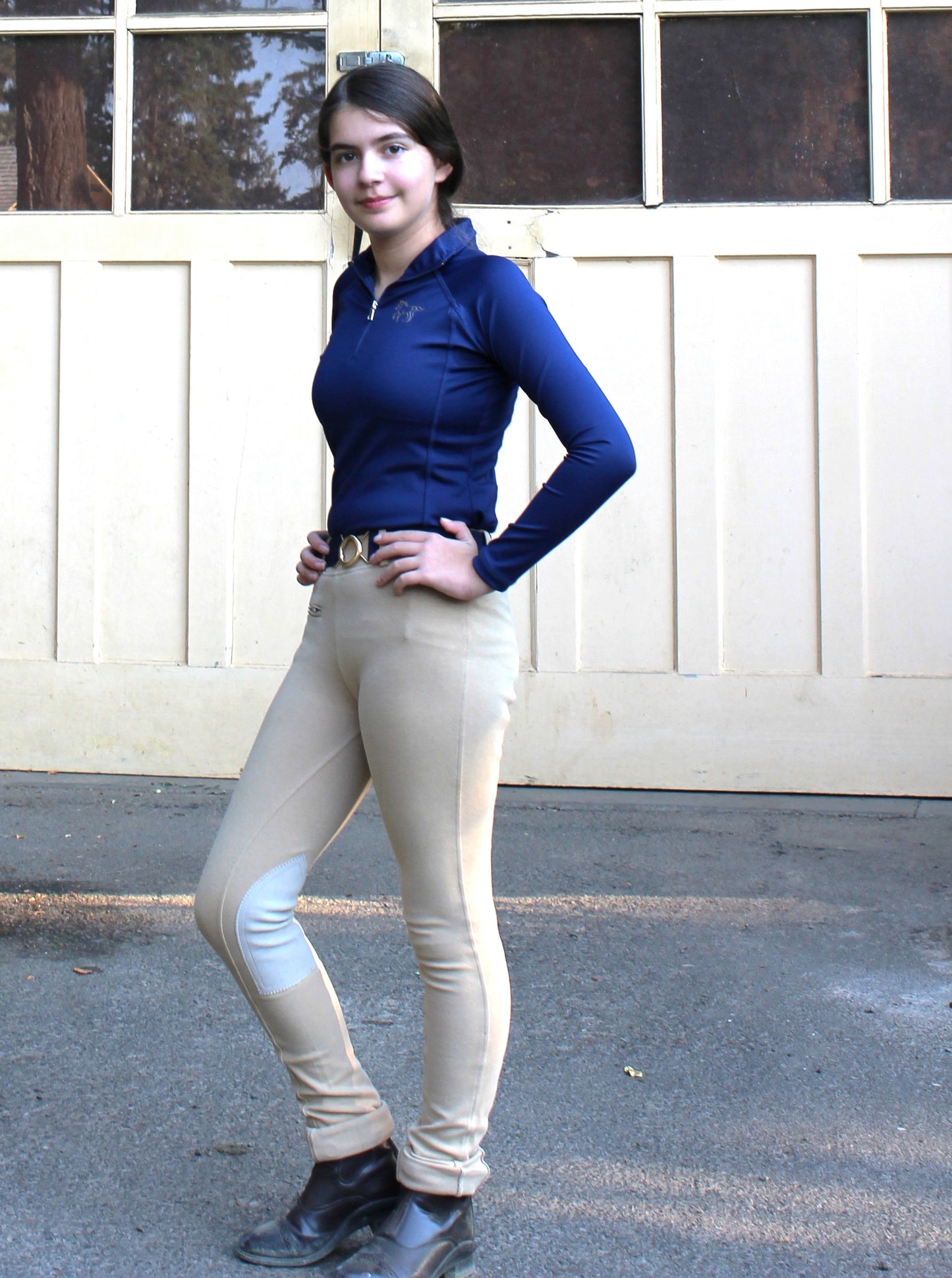 Legacy Classic Long Sleeve Riding Shirt - Navy Blue