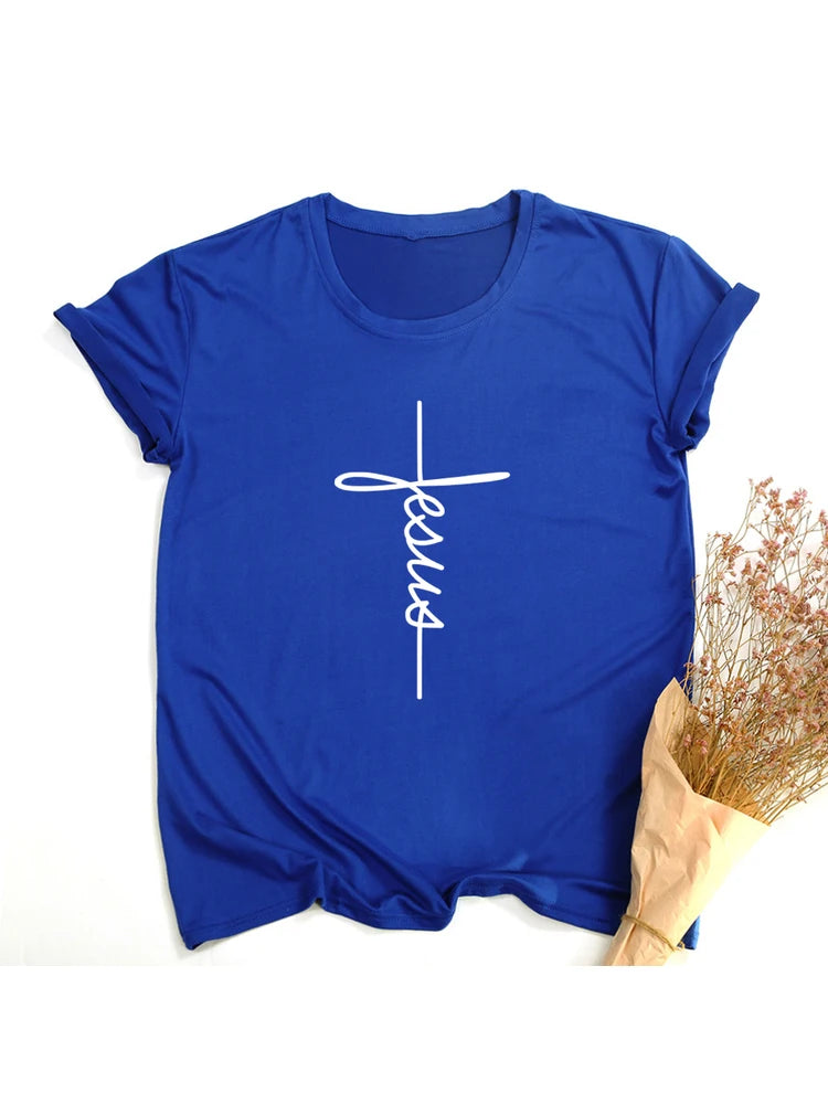 Womens Faith T-shirt - Jesus Cross