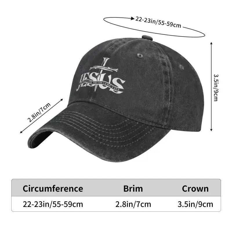 Jesus the Way, the Truth, the Life Baseball Cap