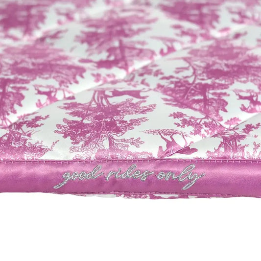 Equestrian Toile Jump Saddle Pad-Rose/White
