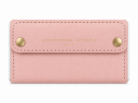 Handmade Italian Leather Equestrian Belt Phone Wallet – Blush Pink & Cream