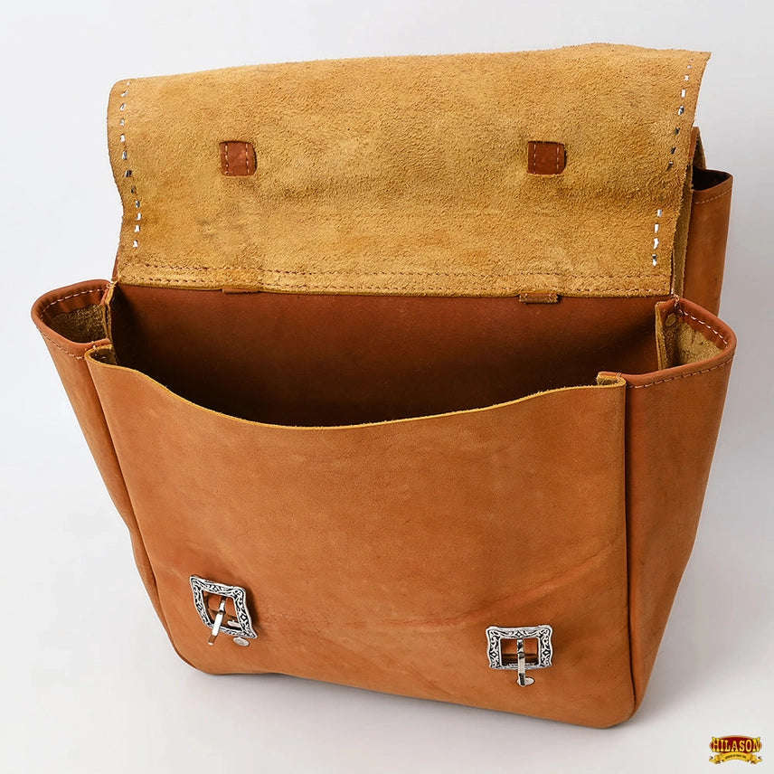 Western Leather Horse Saddle Bag For Trail