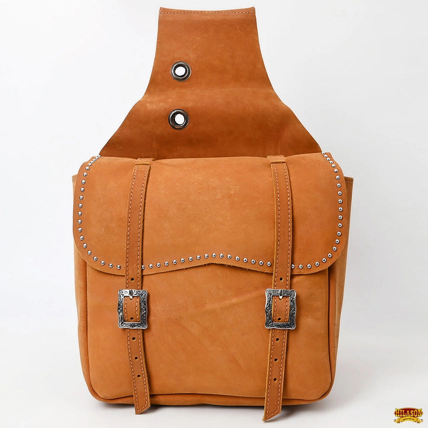 Western Leather Horse Saddle Bag For Trail
