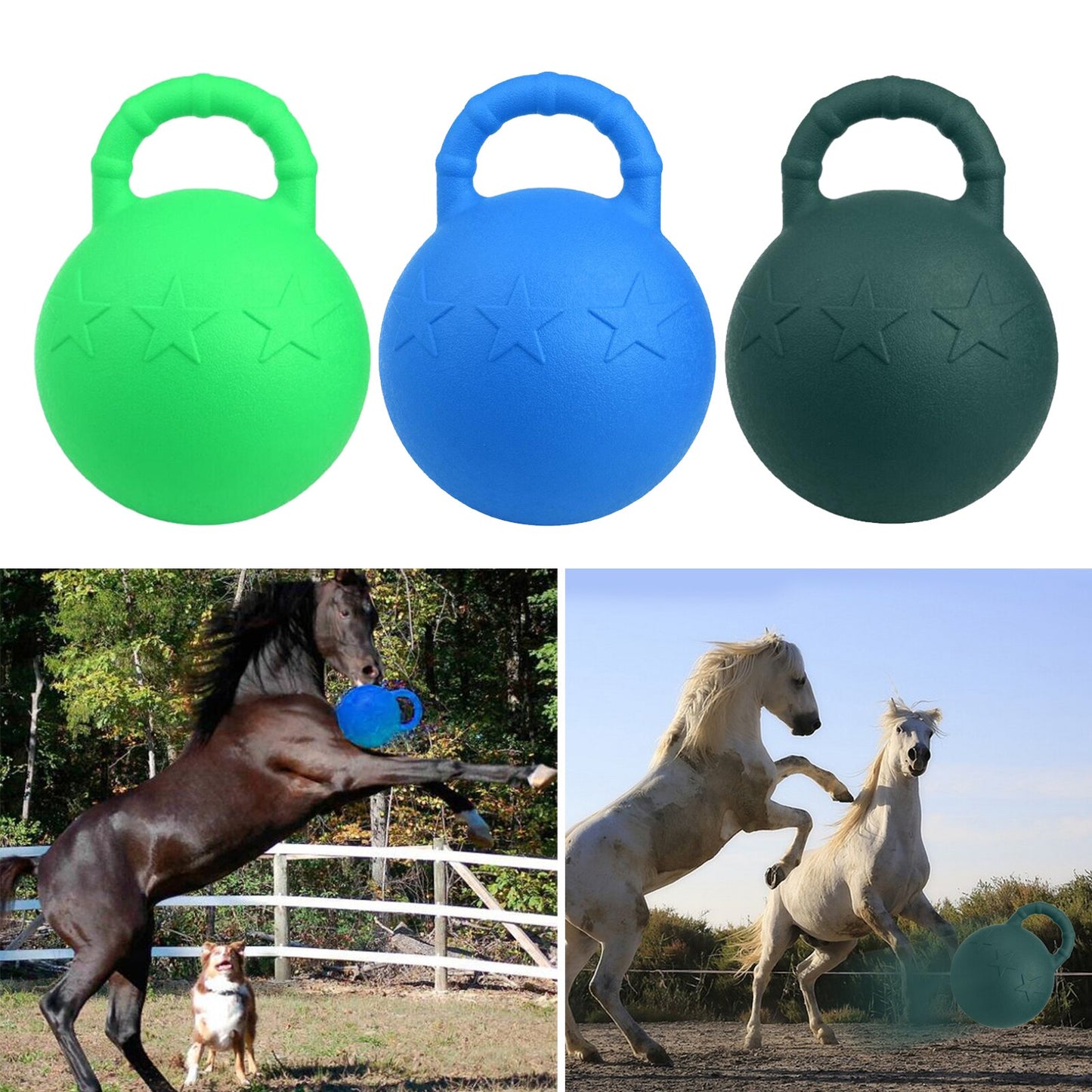 Fruit Scented Fun: Equine Play Game Toy Anti-Burst Bounce Balls for Horses