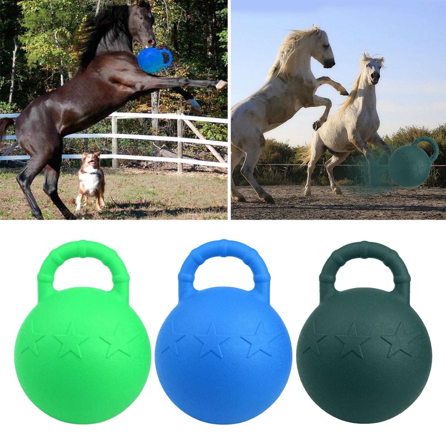 Fruit Scented Fun: Equine Play Game Toy Anti-Burst Bounce Balls for Horses