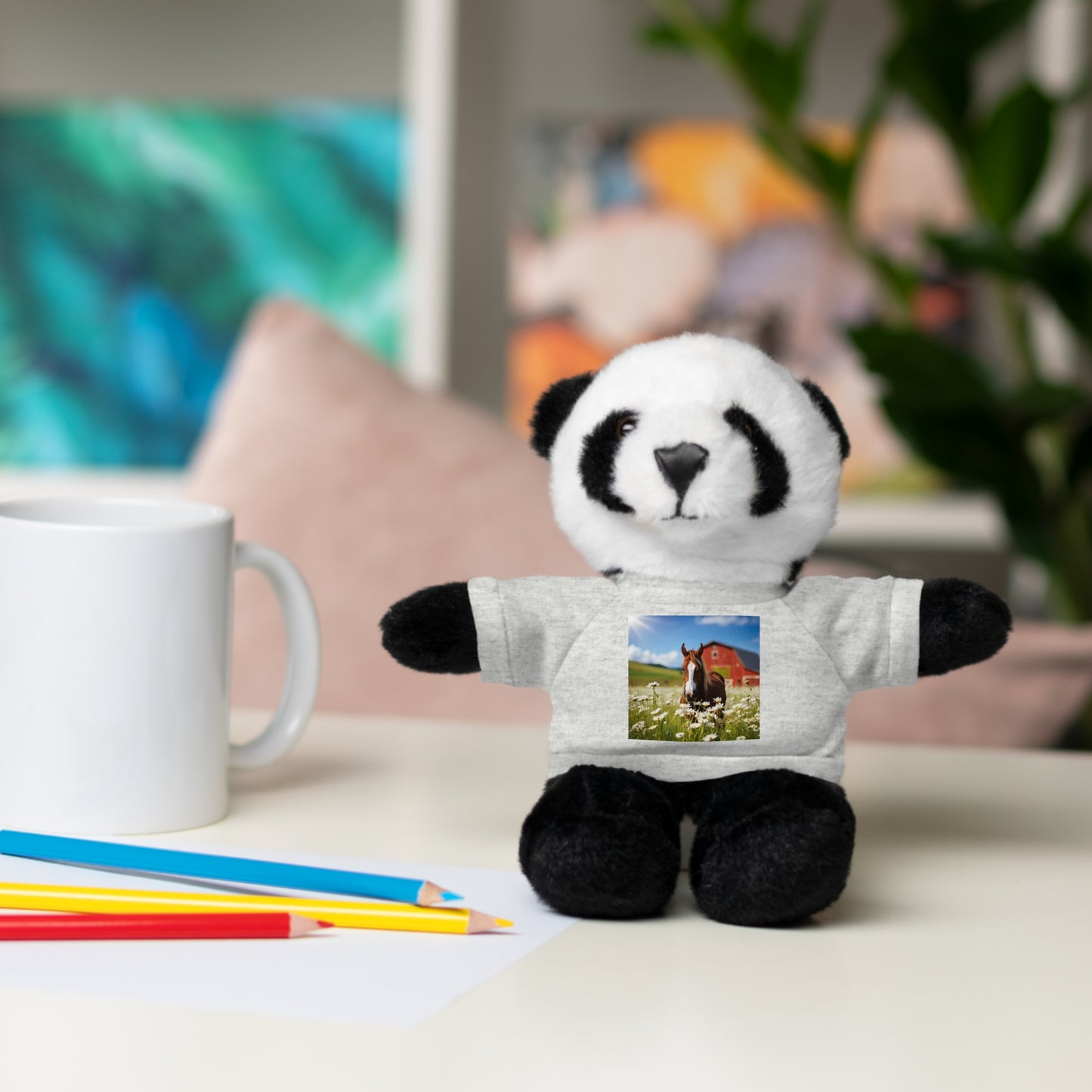 Stuffed Animals Plush with Farm Horse Tee