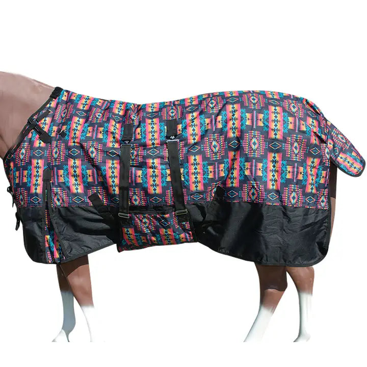Hilason 1200D Ripstop Waterproof Turnout Winter Horse Blanket Aztec