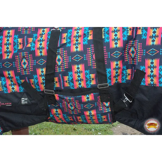 Hilason 1200D Ripstop Waterproof Turnout Winter Horse Blanket Aztec