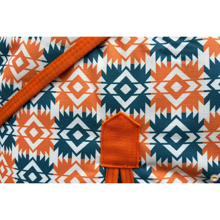 HILASON 1200D Winter Waterproof Horse Turnout Blanket Belly Wrap Floral Motif