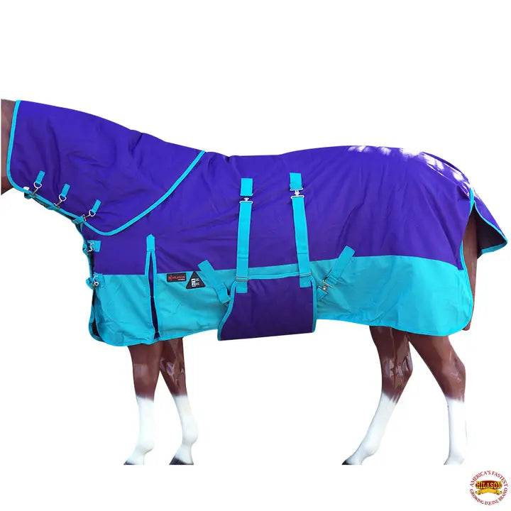 Hilason 1200D Waterproof Winter Horse Neckcover Turnout Blanket Belly Wrap Purple
