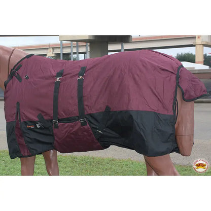 Hilason 1200D Ripstop Waterproof Turnout Winter Horse Blanket Wine