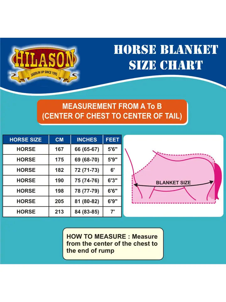 Hilason 1200D Winter Waterproof Horse Turnout Blanket Belly Wrap Red