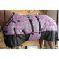 1200D Pink Black Plaid Winter Waterproof Turnout Horse Blanket