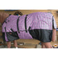 1200D Pink Black Plaid Winter Waterproof Turnout Horse Blanket