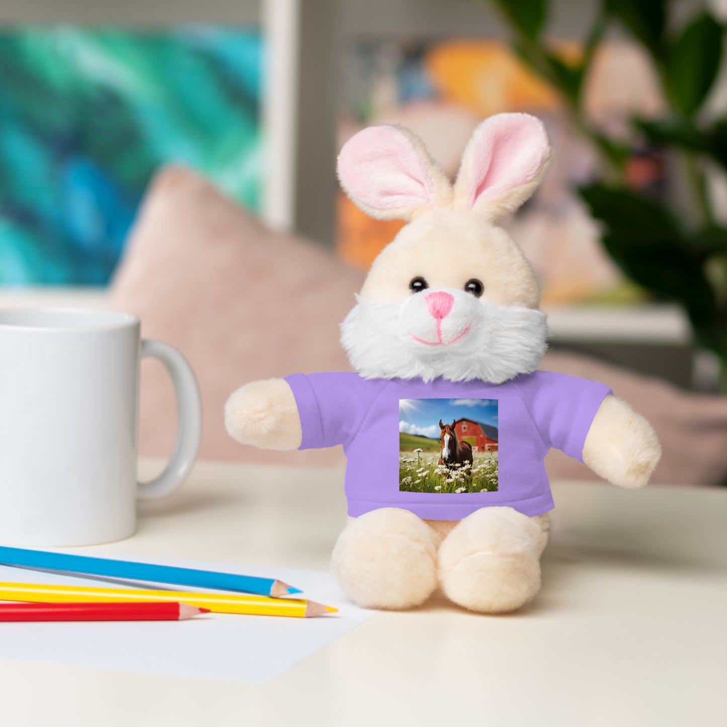 Stuffed Animals Plush with Farm Horse Tee