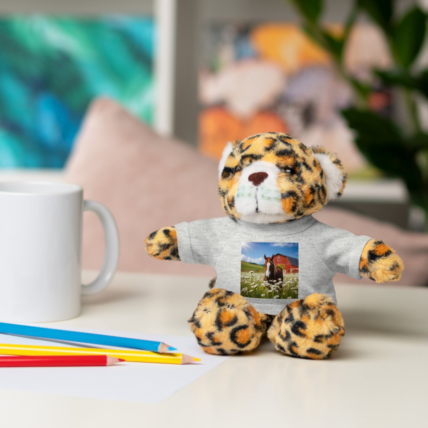 Stuffed Animals Plush with Farm Horse Tee