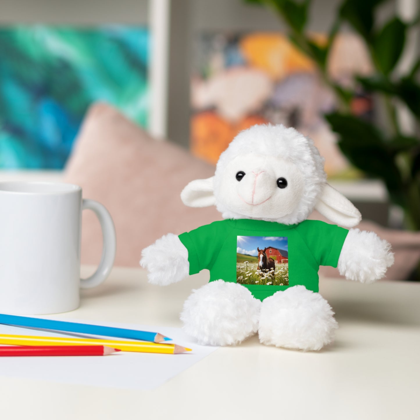 Stuffed Animals Plush with Farm Horse Tee