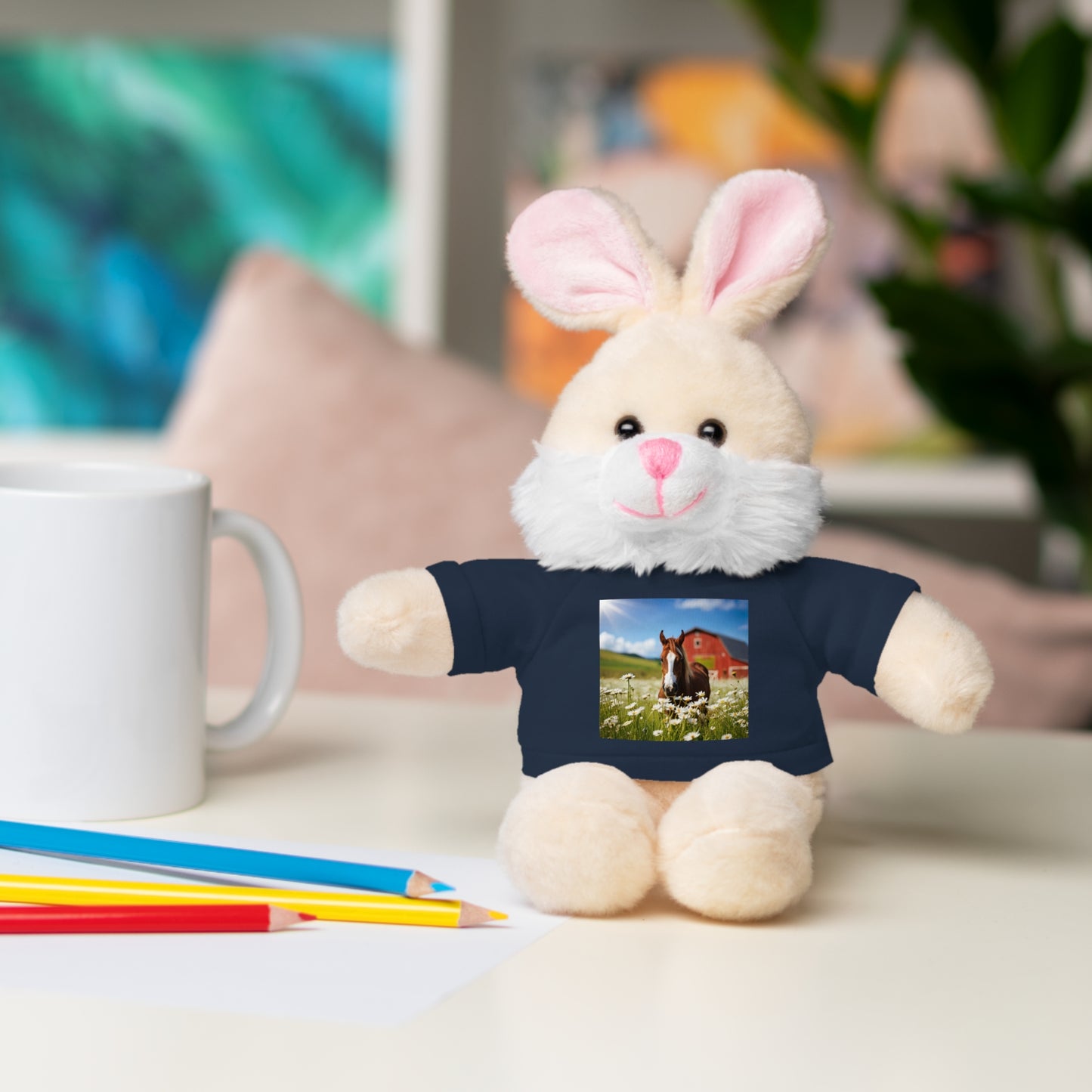 Stuffed Animals Plush with Farm Horse Tee