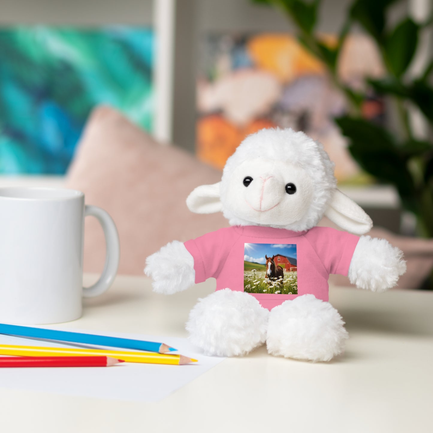 Stuffed Animals Plush with Farm Horse Tee