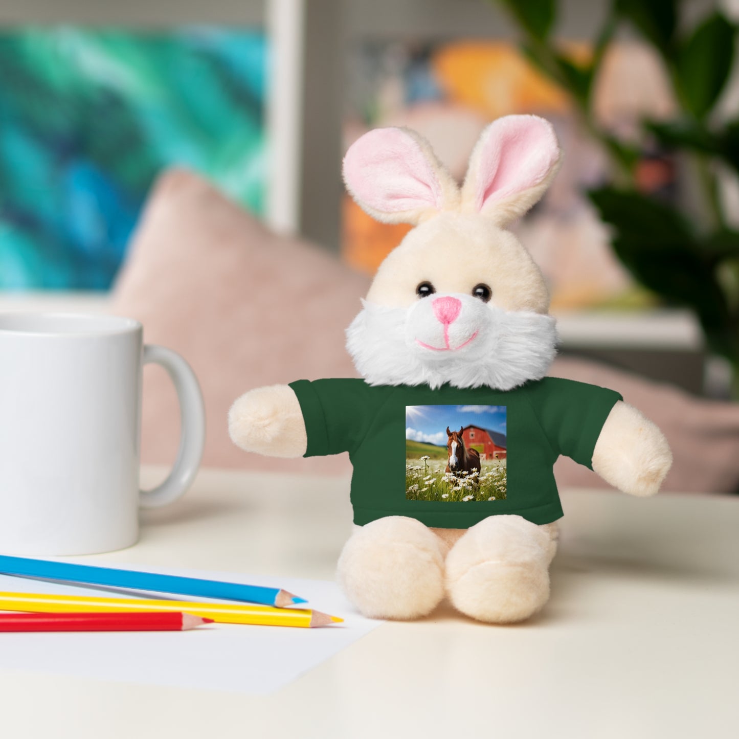 Stuffed Animals Plush with Farm Horse Tee