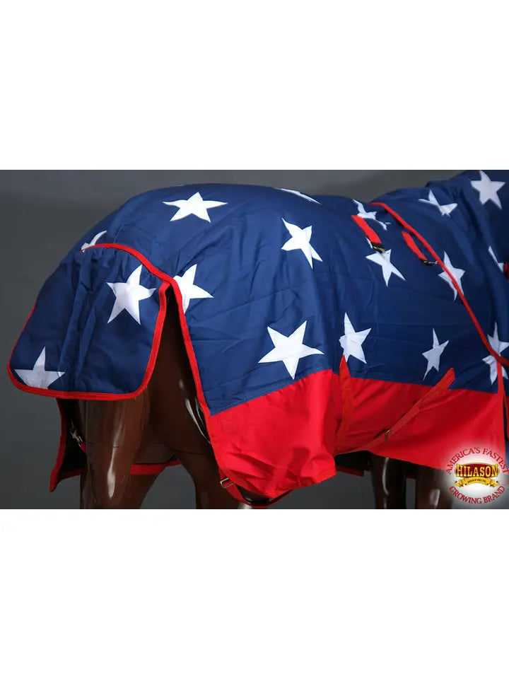 600D Patriotic Winter Waterproof Turnout Horse Blanket