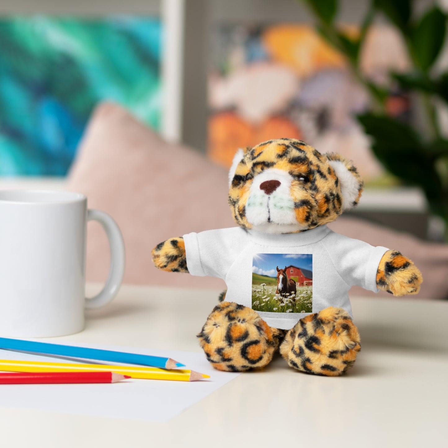 Stuffed Animals Plush with Farm Horse Tee