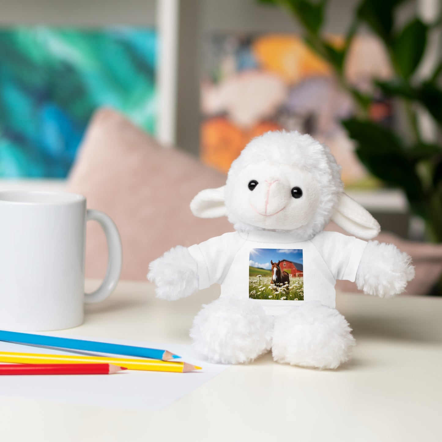 Stuffed Animals Plush with Farm Horse Tee