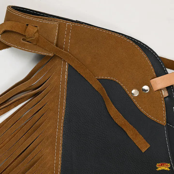 Pro Rodeo Bull Riding Chaps Leather Kids Junior Youth