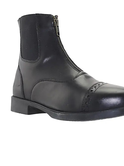 Adult Zip Up Top Grain Leather Paddock Riding Boots