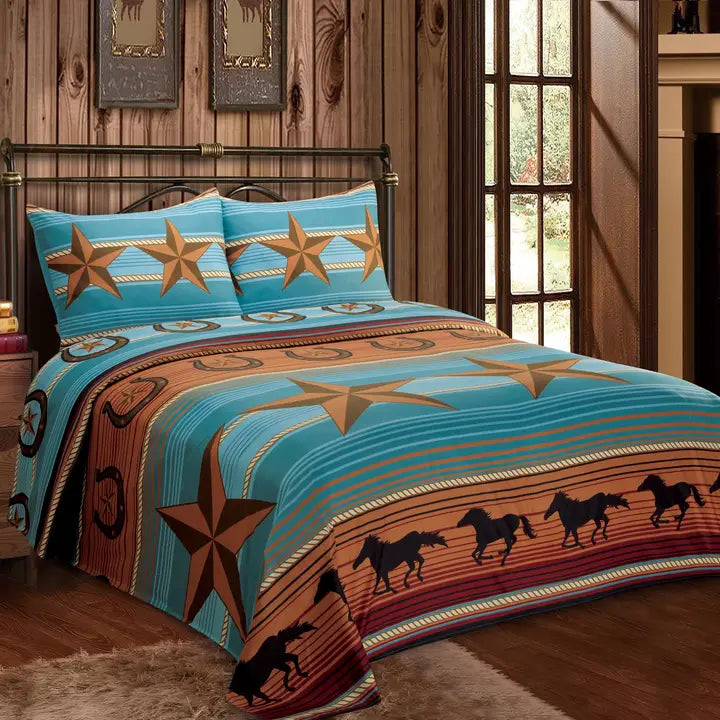 Running Horses 6pc Comforter Set