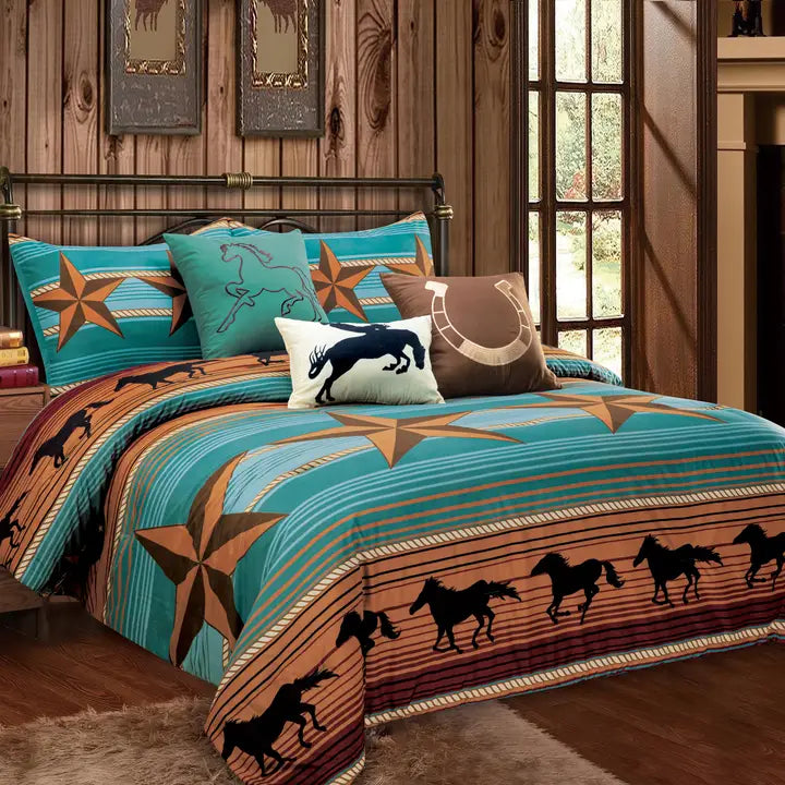 Running Horses 6pc Comforter Set