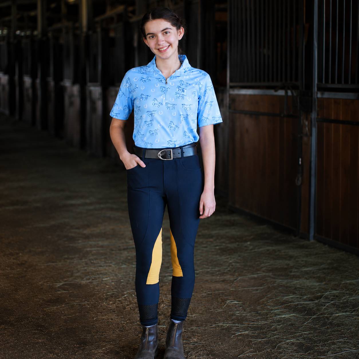 Blue Ribbon Riders - Navy Blue Children's Riding Pants