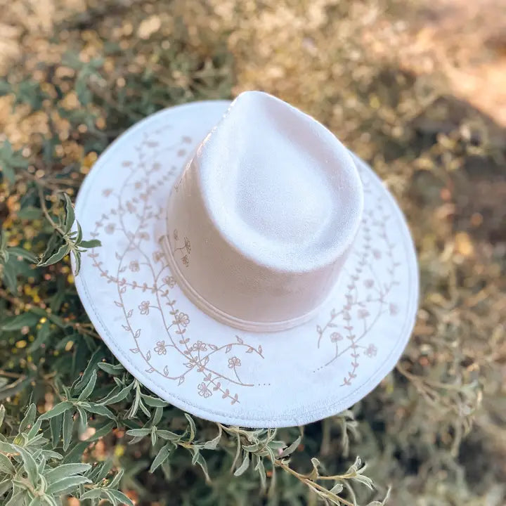 Boho Style Fedora Hat "Wildflowers"