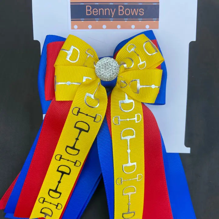 Horse Show Bows - Champion Colors with Bits Ribbon