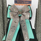 Horse Show Bows - Gray Bits on Aqua and Black