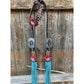 Buckstitch One Ear Headstall & Breastcollar Set -Red Flowers