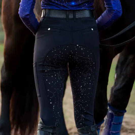 Dapplebay Constellation Compression Full Seat Breeches- Black
