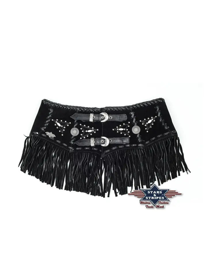 Celia Double Buckle Leather Belt