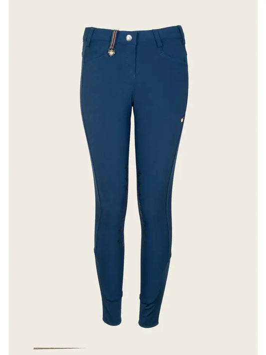 Equestrian Espoir Coquet Peacock Blue Bamboo Breeches