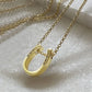 Classique Horseshoe & Chain Necklace Gold