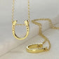 Classique Horseshoe & Chain Necklace Gold