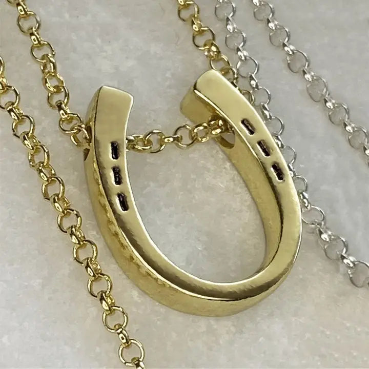 Classique Horseshoe & Chain Necklace Gold