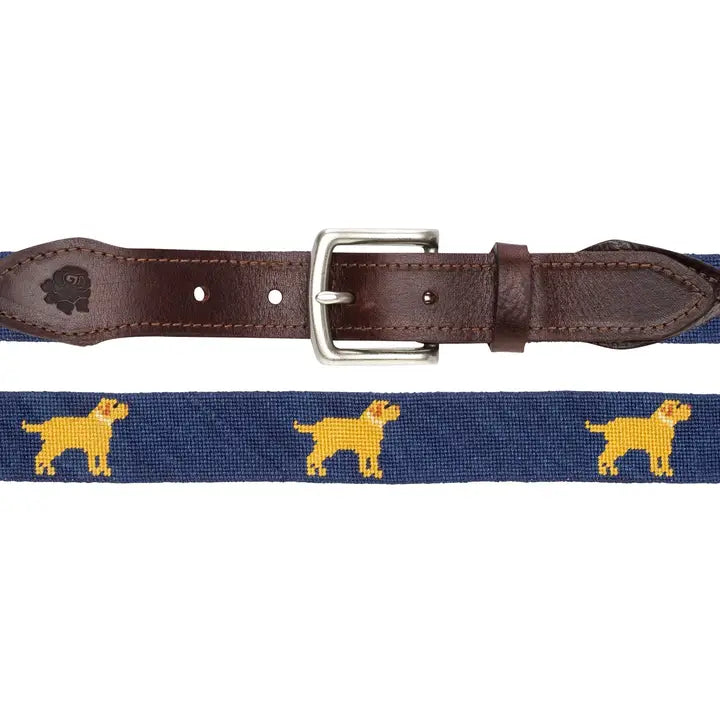 Golden Retriever Needlepoint Belt