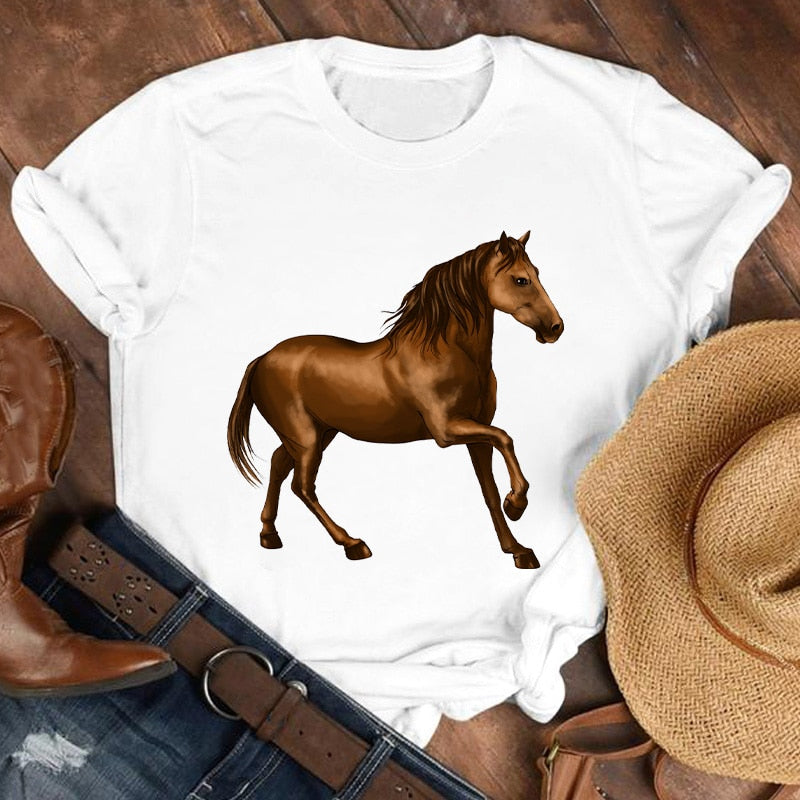 Running Horse Womens T-shirt