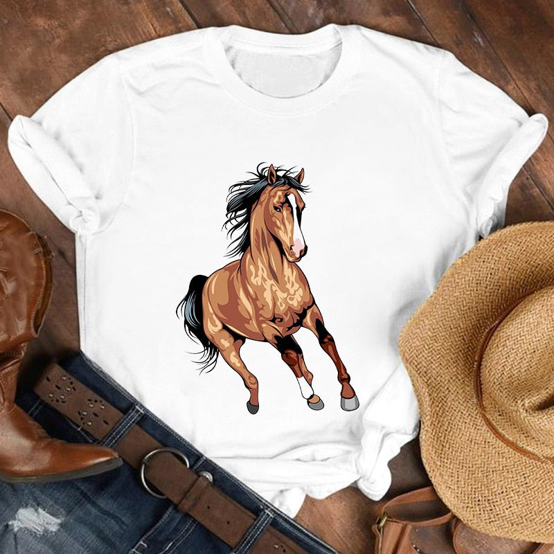 Running Horse Womens T-shirt